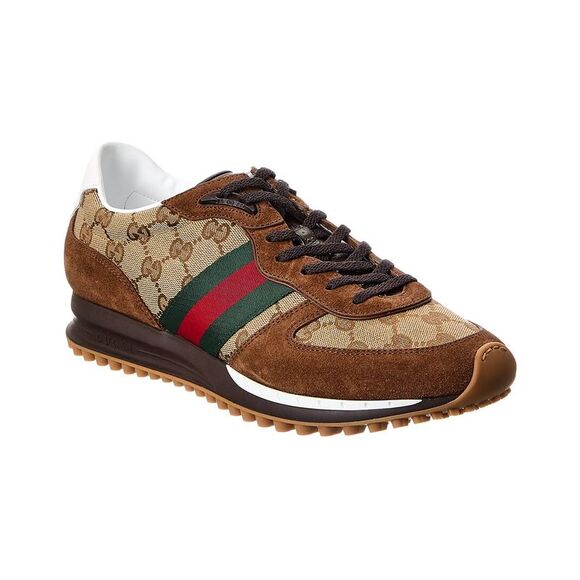 Gucci Other - Gucci Re-Motion Gg Canvas & Suede Sneaker, Brown